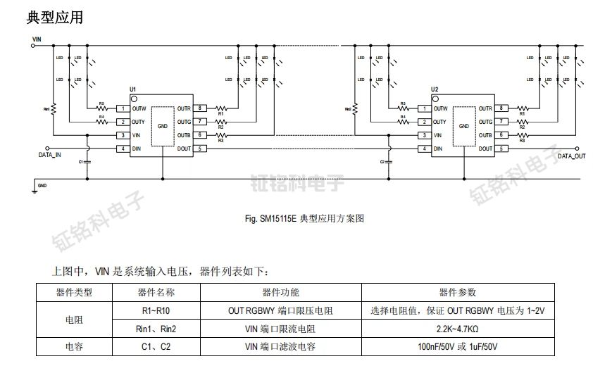 解锁智能照明新维度!SM15115E 5通道低压线性驱动芯片重磅来袭(图1) SM15115E 典型应用方案图.jpg