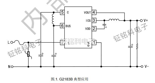 G2183B极简设计,非隔离交直流转换省成本又省心(图1) G2183B 典型应用.jpg